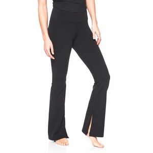 ATHLETA Barre Skinny Flare Powervita Split Hem Blk Legging XS perfect condition!